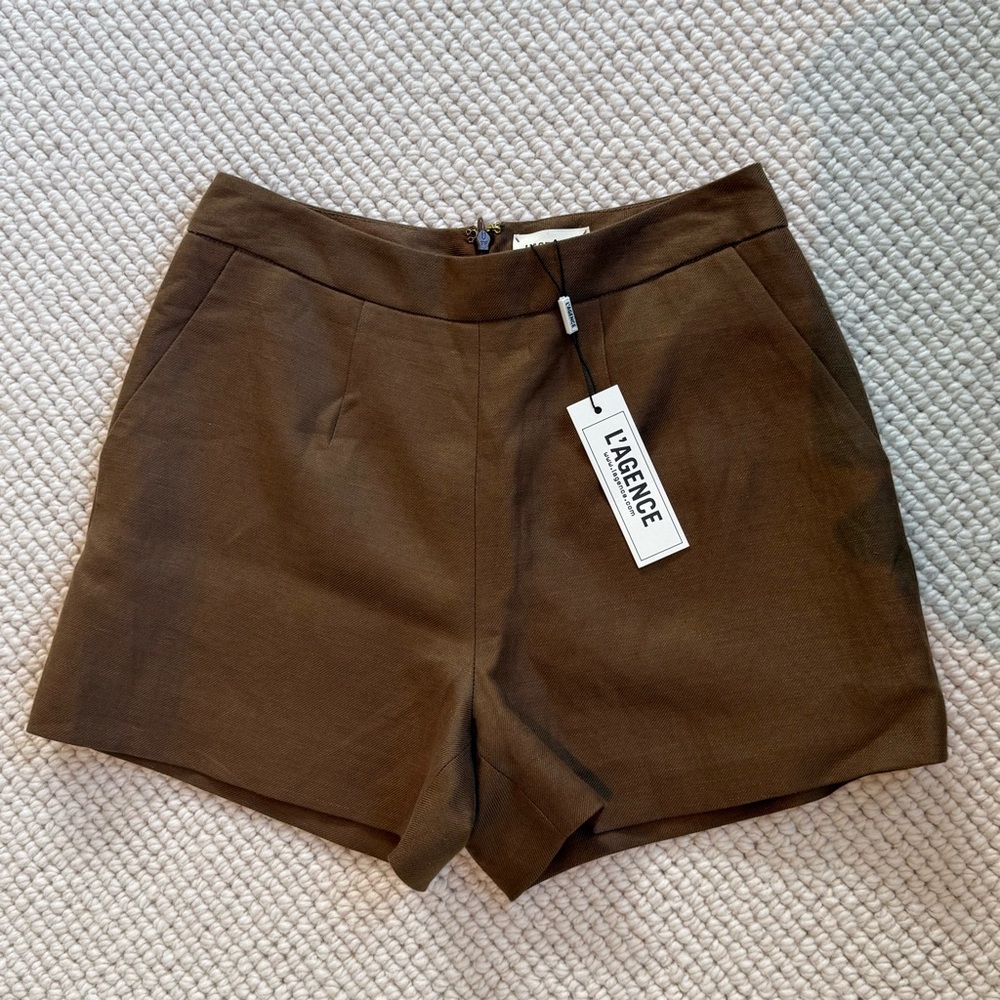 NWT L’Agence Brown shorts